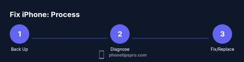 Infographic showing steps to fix iPhone