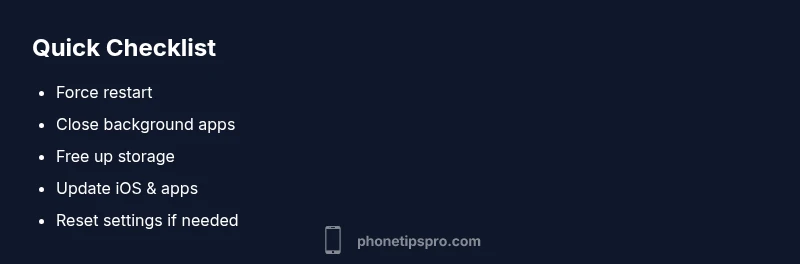 Checklist for fixing iPhone freezes