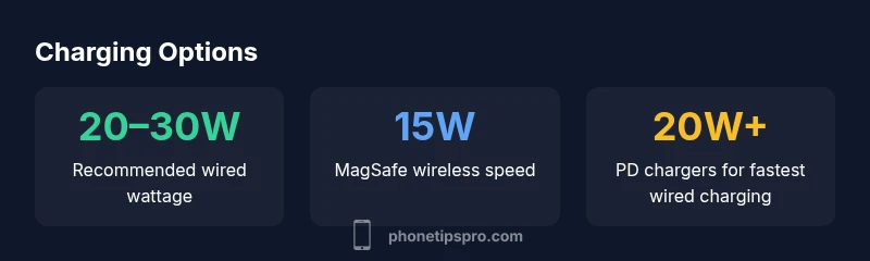 Key charging options for iPhone 13