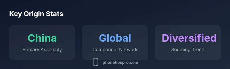 Infographic showing iPhone 11 origin and global supply chain