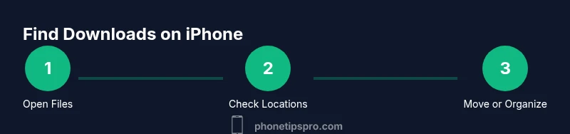 Process for finding iPhone downloads location