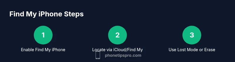 Process diagram for Find My iPhone steps