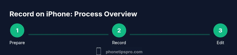 Process diagram for recording on iPhone steps