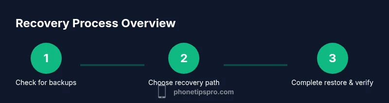 Infographic showing the data recovery workflow for iPhone