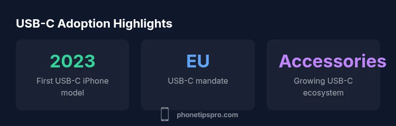 USB-C adoption statistics for iPhone