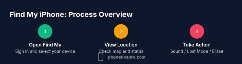 Process for locating and securing a lost iPhone