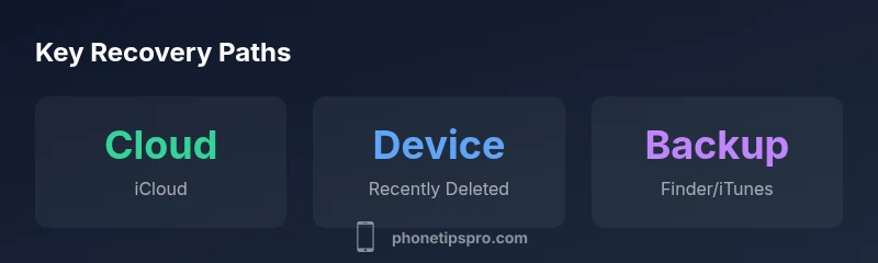 Infographic showing recovery options for deleted iPhone photos
