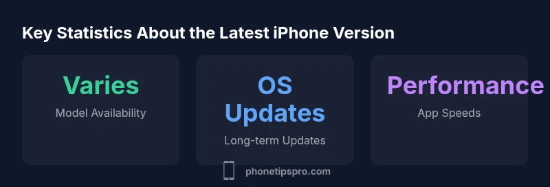 Infographic showing latest iPhone version statistics