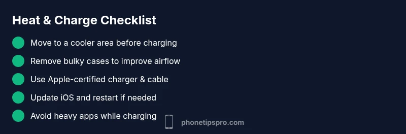 Checklist for preventing iPhone overheating during charging