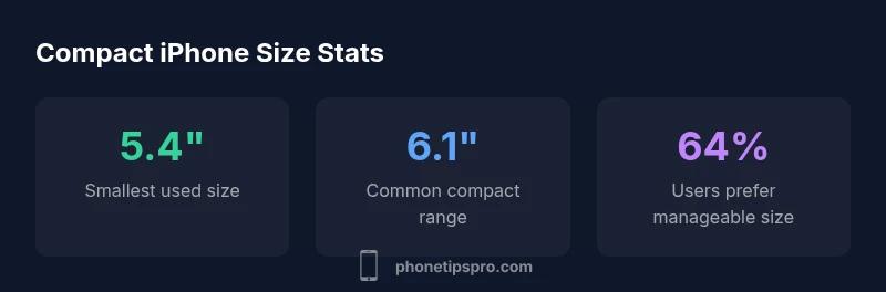 Infographic showing compact iPhone size options and user preferences