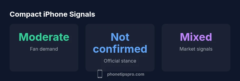 Infographic showing compact iPhone revival signals