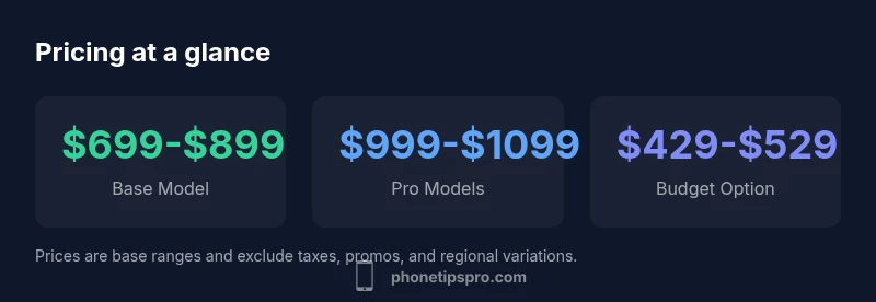 Pricing at a glance for iPhone models