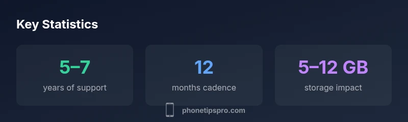 Infographic showing iOS 27 compatibility timeline