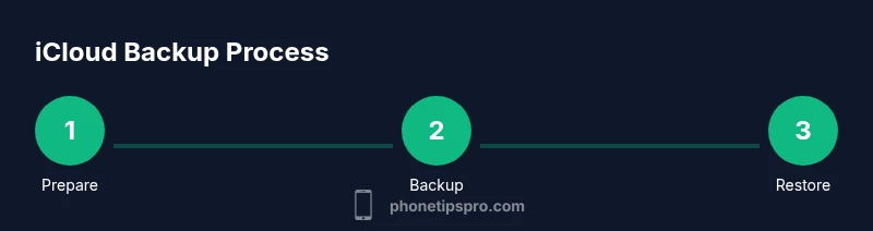 Process diagram of iCloud backup steps