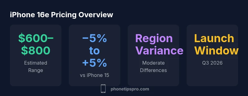 Pricing overview for iPhone 16e
