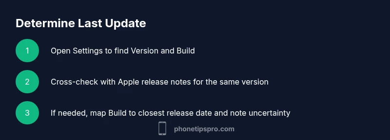 Process flow showing how to determine iPhone last update date