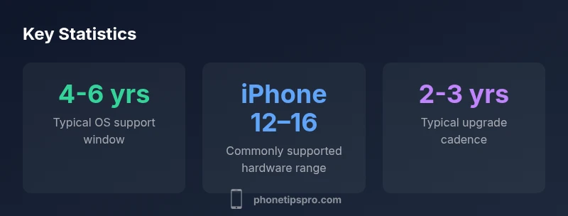Statistics on iPhone software support timelines in 2026