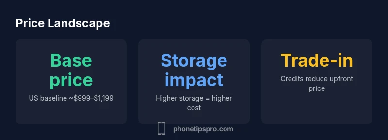Infographic showing iPhone 16 Pro price landscape by region and options