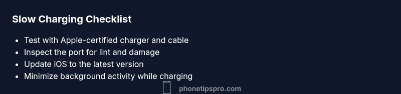 Checklist for diagnosing slow iPhone charging
