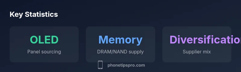 Infographic showing Samsung’s role in iPhone components