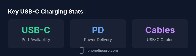 Infographic showing USB-C charging port adoption and PD essentials