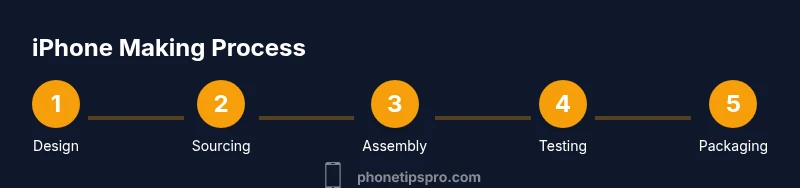 Process diagram of iPhone manufacturing steps