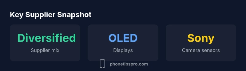 Infographic showing supplier diversity for iPhone components