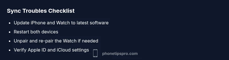 Checklist for fixing iPhone and Watch syncing issues