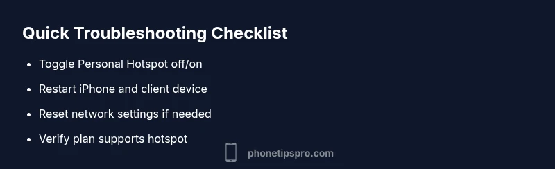 Checklist for iPhone hotspot troubleshooting
