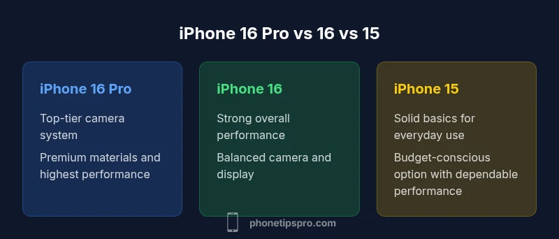 Tailwind infographic comparing iPhone 16 Pro, 16, and 15