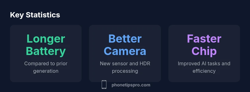 Infographic showing key 2025 iPhone release improvements