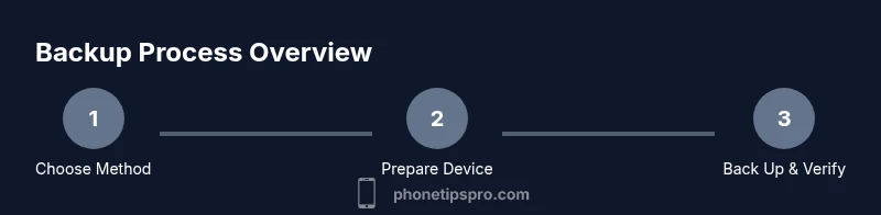 Infographic showing iPhone backup steps